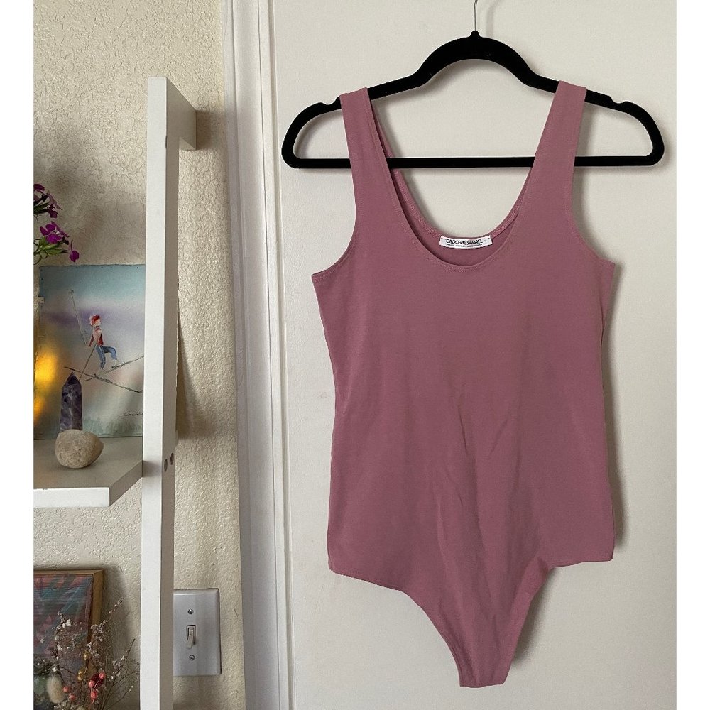 groceries apparel sustainable / eco conscious mauve / dusty rose / pink bodysuit